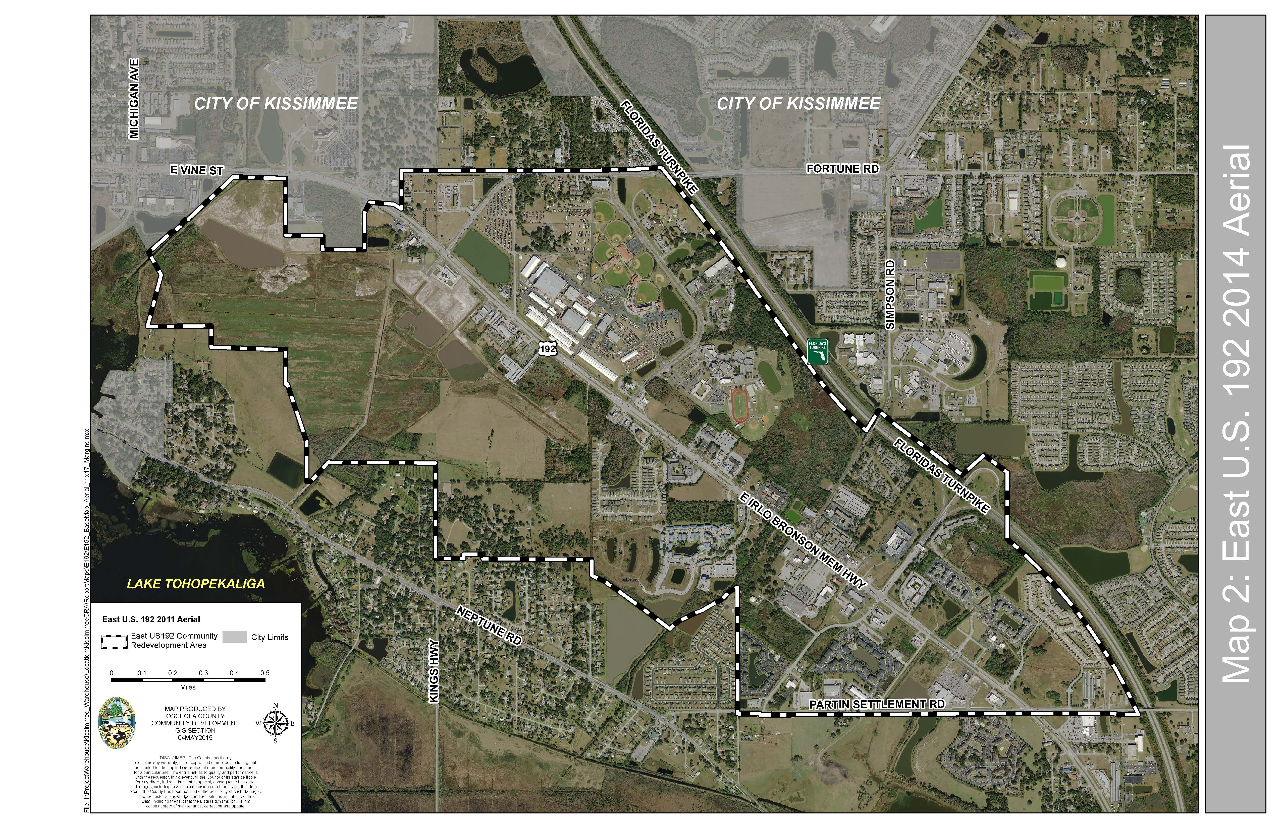 Map of East US 192 2014 Aerial