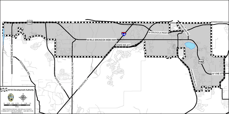 W192 Development Authority map