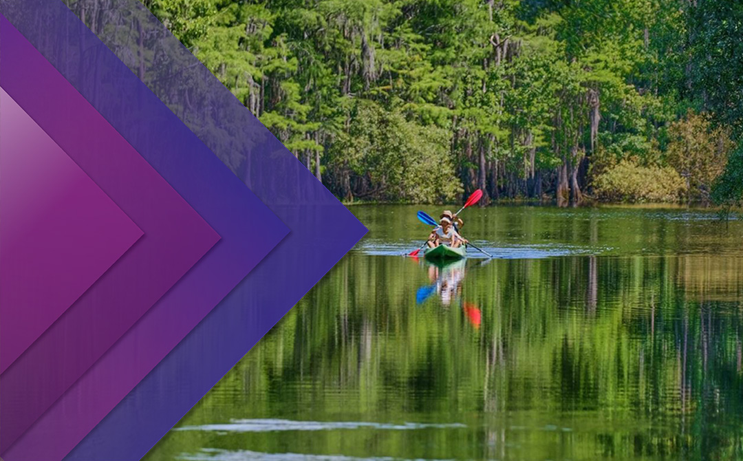 People canoeing down Shingle Creek in Osceola County, Florida