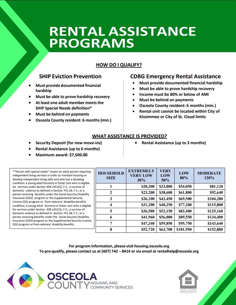 Utility Deposit Rental Assistance Program flyer