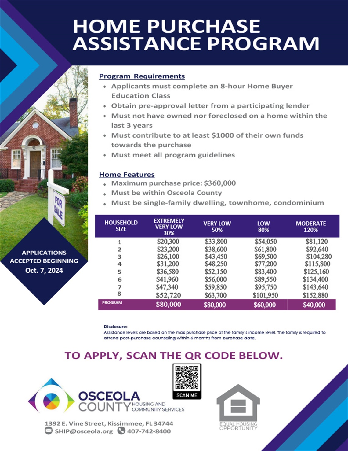 Home purchase assistance program (SHIP) flyer