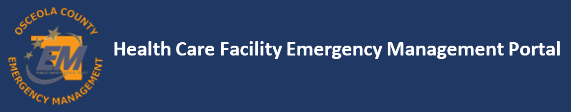 Health Care Facility Emergency Management Portal