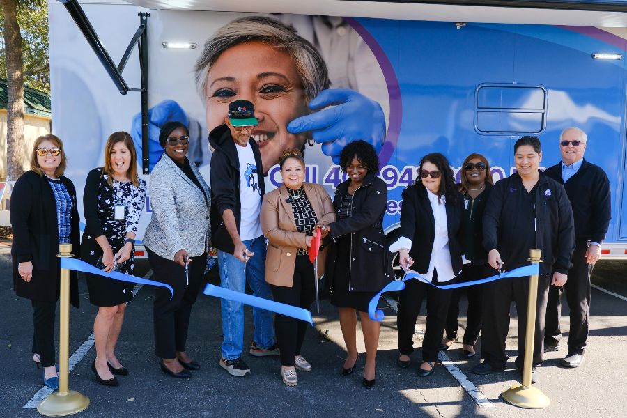 Commissioner Viviana Janer speaks at ribbon-cutting. Mobile Denture Unit Brings Affordable Senior Smiles to Osceola County